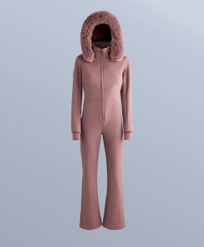 Water-Resistant Fitted Stretch Ski Jumpsuit Water-Resistant Fitted Stretch Ski Jumpsuit