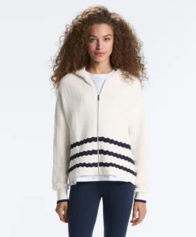 Wave Knit Hooded Jacket