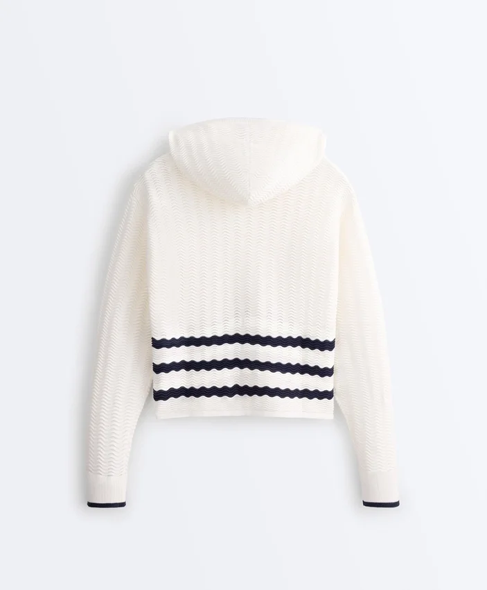 Wave Knit Hooded Jacket Wave Knit Hooded Jacket