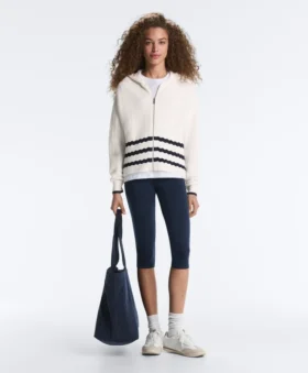 Wave Knit Hooded Jacket