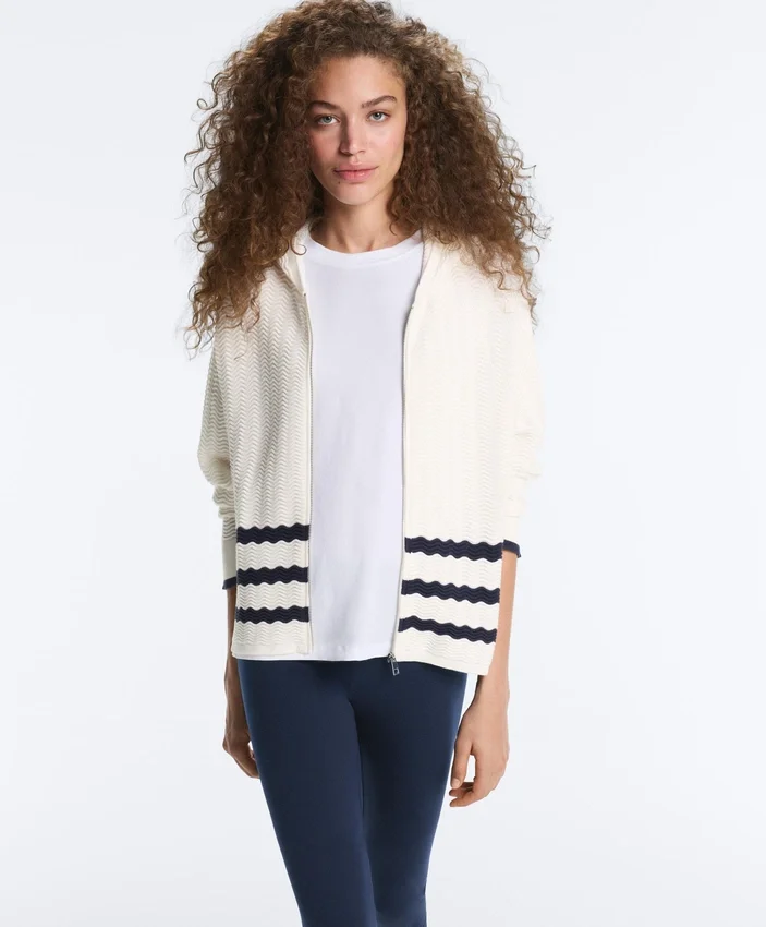 Wave Knit Hooded Jacket Wave Knit Hooded Jacket