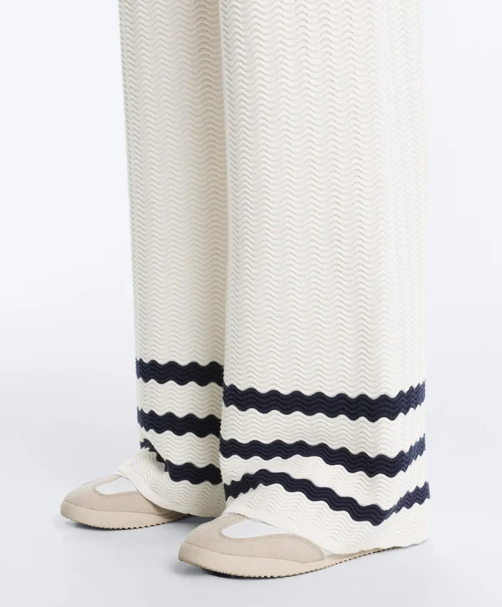 Wave Knit Straight-Leg Trousers Wave Knit Straight-Leg Trousers