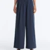 Wide-Leg 100% Cotton Poplin Trousers Wide-Leg 100% Cotton Poplin Trousers