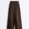 Wide-Leg 100% Cotton Poplin Trousers Wide-Leg 100% Cotton Poplin Trousers
