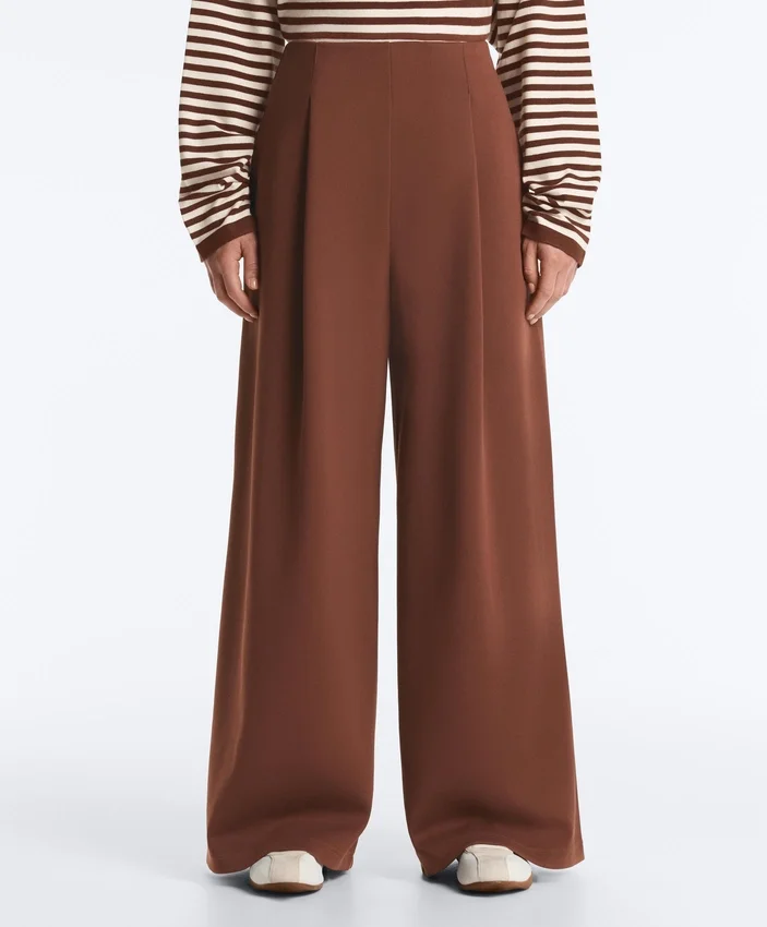 Wide-Leg High-Rise Cotton Piqué Trousers Wide-Leg High-Rise Cotton Piqué Trousers
