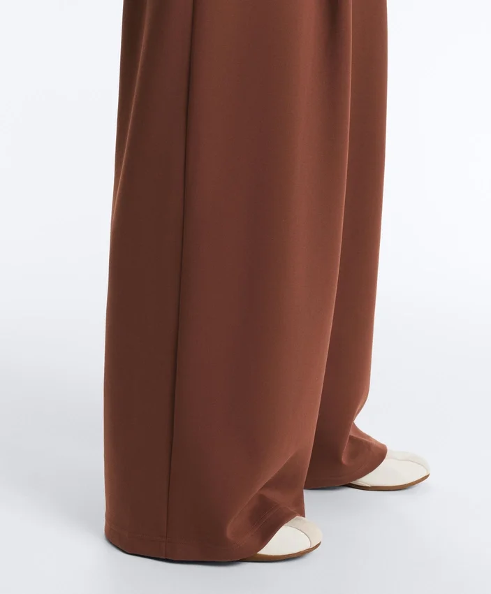 Wide-Leg High-Rise Cotton Piqué Trousers Wide-Leg High-Rise Cotton Piqué Trousers