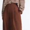 Wide-Leg High-Rise Cotton Piqué Trousers Wide-Leg High-Rise Cotton Piqué Trousers