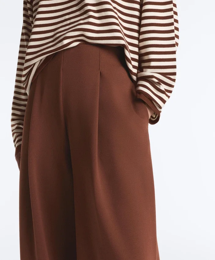 Wide-Leg High-Rise Cotton Piqué Trousers Wide-Leg High-Rise Cotton Piqué Trousers