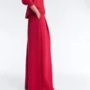 Wide-Leg Piqué Pleat Trousers with Cotton Wide-Leg Piqué Pleat Trousers with Cotton
