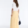 Wide-Leg Pique Trousers with Cotton Wide-Leg Pique Trousers with Cotton