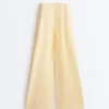 Wide-Leg Pique Trousers with Cotton Wide-Leg Pique Trousers with Cotton
