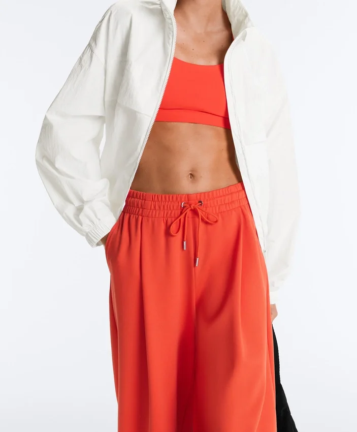 Wide-Leg Pleated Piqué Cotton Trousers Wide-Leg Pleated Piqué Cotton Trousers