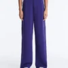 Wide-Leg Rib Straight Trousers with Brushed Modal Wide-Leg Rib Straight Trousers with Brushed Modal