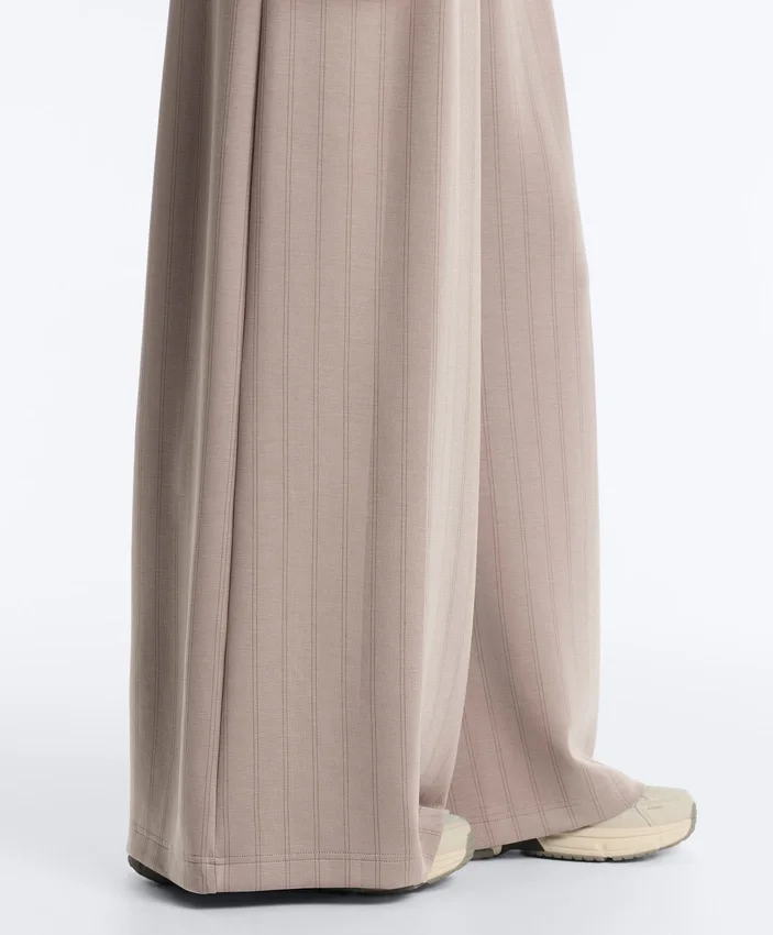Wide-Leg Striped Trousers with Soft-Touch Modal Wide-Leg Striped Trousers with Soft-Touch Modal