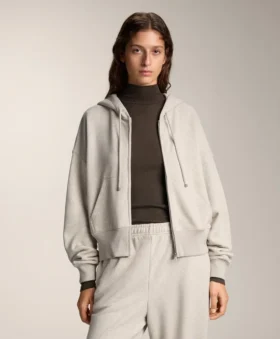 Wide Sleeve Hooded Jacket with Cotton