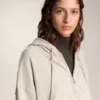 Wide Sleeve Hooded Jacket with Cotton