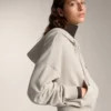 Wide Sleeve Hooded Jacket with Cotton
