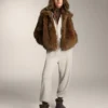 Wide Sleeve Hooded Jacket with Cotton