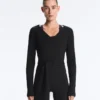 Wrap over Rib Cotton Blend T-Shirt Wrap over Rib Cotton Blend T-Shirt