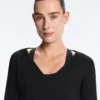 Wrap over Rib Cotton Blend T-Shirt Wrap over Rib Cotton Blend T-Shirt