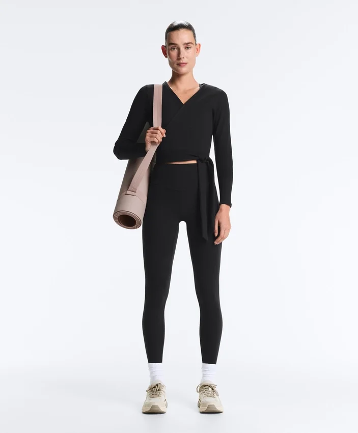 Wrap over Rib Cotton Blend T-Shirt Wrap over Rib Cotton Blend T-Shirt