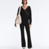 Wrap Sweatshirt with Contrast Piping and Modal Wrap Sweatshirt with Contrast Piping and Modal